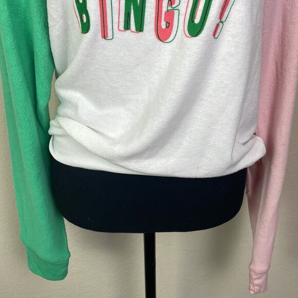 New! Wildfox Backseat Bingo color block sweatshirt women’s XS - Picture 4 of 13